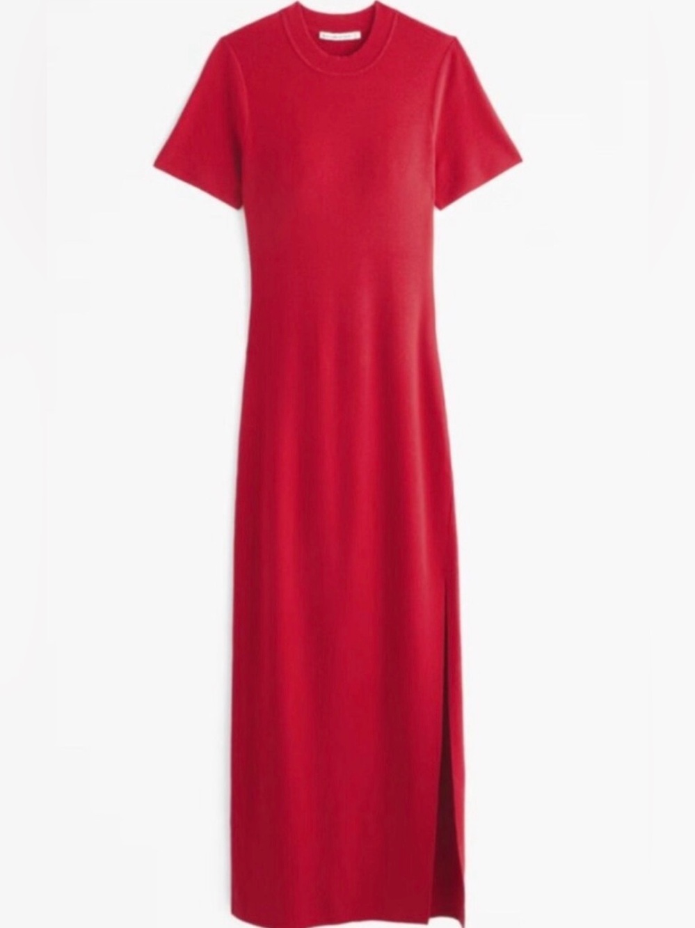 Abercrombie Red Midi Slit Dress